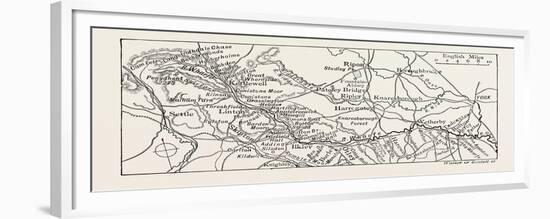 Map of the Course of the Wharfe-null-Framed Giclee Print