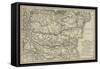 Map of the Danube and of the Passes of the Balkans-null-Framed Stretched Canvas