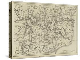 Map of the Delta of the Danube and the Dobrudscha-null-Stretched Canvas