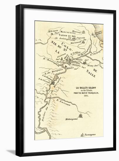 Map of the Discovery of the West-null-Framed Giclee Print