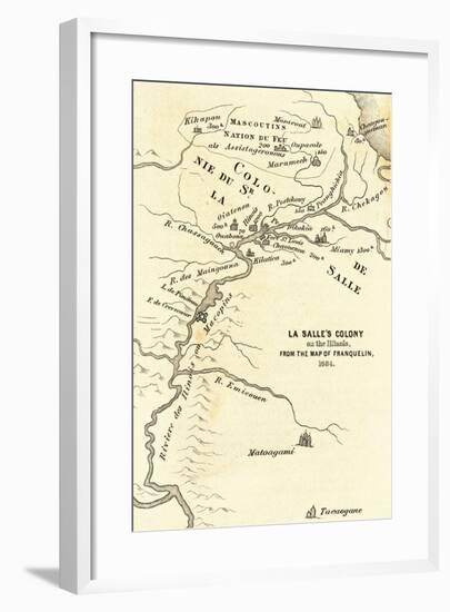 Map of the Discovery of the West-null-Framed Giclee Print