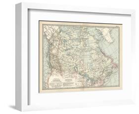 Map of the Dominion of Canada and Newfoundland-Encyclopaedia Britannica-Framed Art Print