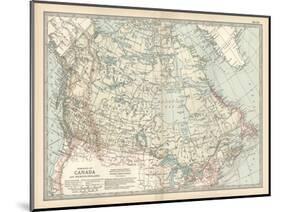 Map of the Dominion of Canada and Newfoundland-Encyclopaedia Britannica-Mounted Art Print