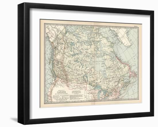 Map of the Dominion of Canada and Newfoundland-Encyclopaedia Britannica-Framed Art Print