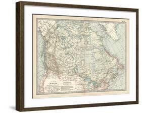 Map of the Dominion of Canada and Newfoundland-Encyclopaedia Britannica-Framed Art Print