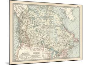 Map of the Dominion of Canada and Newfoundland-Encyclopaedia Britannica-Mounted Art Print