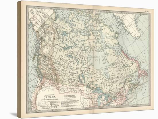 Map of the Dominion of Canada and Newfoundland-Encyclopaedia Britannica-Stretched Canvas