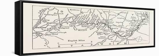 Map of the Dove, UK-null-Framed Stretched Canvas