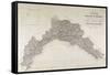 Map of the Dukedom of Genoa, Turin in Copper, 1846-null-Framed Stretched Canvas