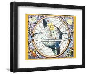 Map of the Earth-null-Framed Premium Giclee Print