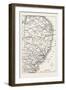 Map of the East Anglian Rivers, UK-null-Framed Giclee Print