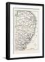 Map of the East Anglian Rivers, UK-null-Framed Giclee Print