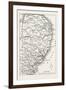 Map of the East Anglian Rivers, UK-null-Framed Giclee Print