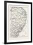 Map of the East Anglian Rivers, UK-null-Framed Giclee Print