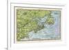 Map of the East Coast of North America from New York to Newfoundland-null-Framed Premium Giclee Print