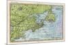 Map of the East Coast of North America from New York to Newfoundland-null-Mounted Premium Giclee Print