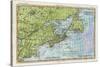 Map of the East Coast of North America from New York to Newfoundland-null-Stretched Canvas