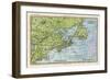 Map of the East Coast of North America from New York to Newfoundland-null-Framed Art Print