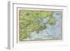 Map of the East Coast of North America from New York to Newfoundland-null-Framed Art Print