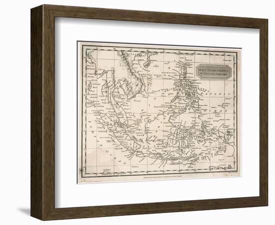 Map of the East India Islands Including the Philippines the Celebes Papua New Guinea Sumatra-A. Findlay-Framed Art Print