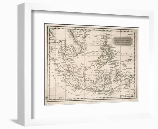 Map of the East India Islands Including the Philippines the Celebes Papua New Guinea Sumatra-A. Findlay-Framed Art Print