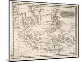 Map of the East India Islands Including the Philippines the Celebes Papua New Guinea Sumatra-A. Findlay-Mounted Art Print