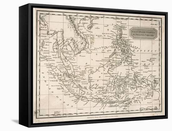 Map of the East India Islands Including the Philippines the Celebes Papua New Guinea Sumatra-A. Findlay-Framed Stretched Canvas