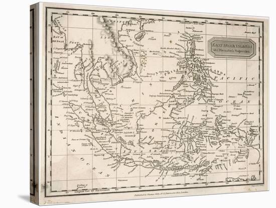 Map of the East India Islands Including the Philippines the Celebes Papua New Guinea Sumatra-A. Findlay-Stretched Canvas