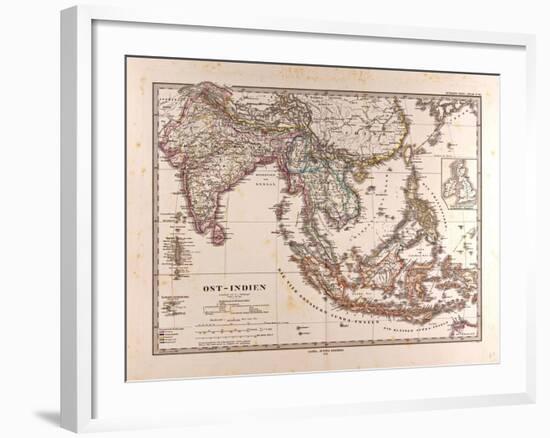 Map of the East Indies, 1872-null-Framed Giclee Print