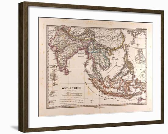 Map of the East Indies, 1872-null-Framed Giclee Print