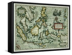 Map of the East Indies, Pub. 1635 in Amsterdam-null-Framed Stretched Canvas