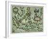 Map of the East Indies, Pub. 1635 in Amsterdam-null-Framed Giclee Print