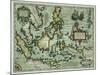 Map of the East Indies, Pub. 1635 in Amsterdam-null-Mounted Giclee Print