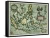 Map of the East Indies, Pub. 1635 in Amsterdam-null-Framed Stretched Canvas