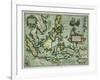 Map of the East Indies, Pub. 1635 in Amsterdam-null-Framed Giclee Print