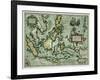 Map of the East Indies, Pub. 1635 in Amsterdam-null-Framed Giclee Print