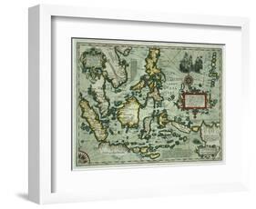 Map of the East Indies, Pub. 1635 in Amsterdam-null-Framed Giclee Print