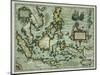 Map of the East Indies, Pub. 1635 in Amsterdam-null-Mounted Giclee Print