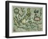 Map of the East Indies, Pub. 1635 in Amsterdam-null-Framed Giclee Print