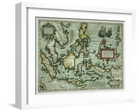 Map of the East Indies, Pub. 1635 in Amsterdam-null-Framed Giclee Print