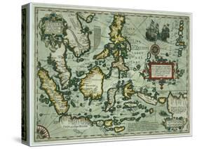 Map of the East Indies, Pub. 1635 in Amsterdam-null-Stretched Canvas