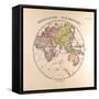 Map of the Eastern Hemisphere, 1872-null-Framed Stretched Canvas