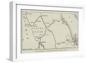 Map of the Eastern Soudan, Showing the Route from Souakim to Berber-null-Framed Giclee Print