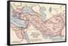 Map of the Empire of Alexander the Great in 323 Bc-null-Framed Stretched Canvas