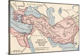 Map of the Empire of Alexander the Great in 323 Bc-null-Stretched Canvas