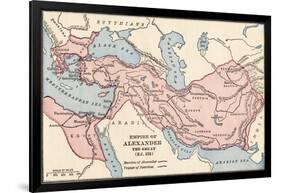 Map of the Empire of Alexander the Great in 323 Bc-null-Framed Giclee Print