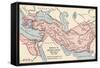 Map of the Empire of Alexander the Great in 323 Bc-null-Framed Stretched Canvas