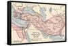 Map of the Empire of Alexander the Great in 323 Bc-null-Framed Stretched Canvas