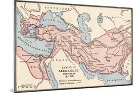 Map of the Empire of Alexander the Great in 323 Bc-null-Mounted Giclee Print