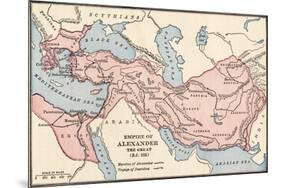 Map of the Empire of Alexander the Great in 323 Bc-null-Mounted Giclee Print